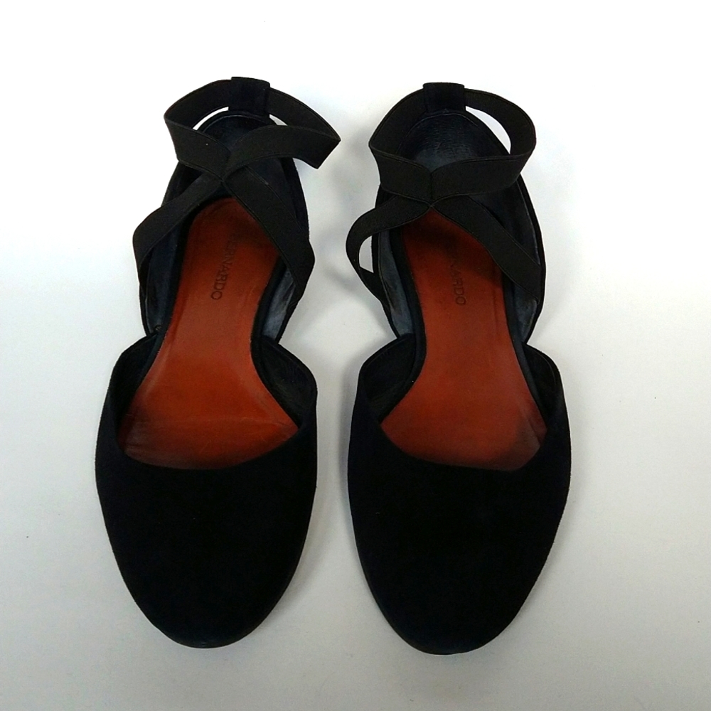 Bernardo black suede flats